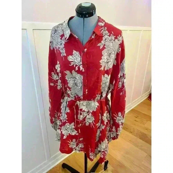 Free People Button Down Floral Dress size Medium - Picture 1 of 6